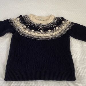 Kate Spade Navy and Cream Patterned Sweater